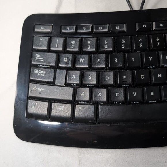 Microsoft Comfort Curve 3000 for Business Ergonomic Wired Keyboard TESTED WORKS - Picture 2 of 10